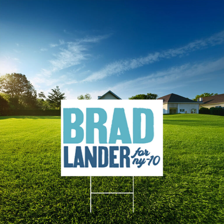 Lander for Congress yard sign