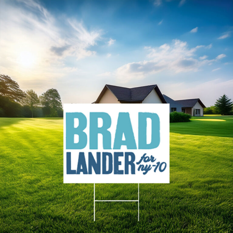 Lander for Congress yard sign
