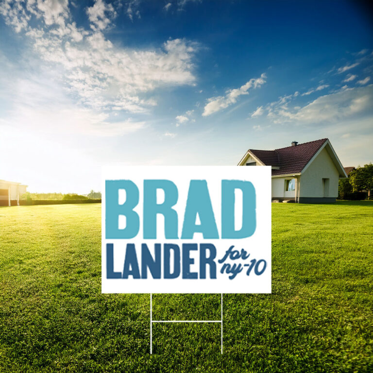 Lander for Congress yard sign