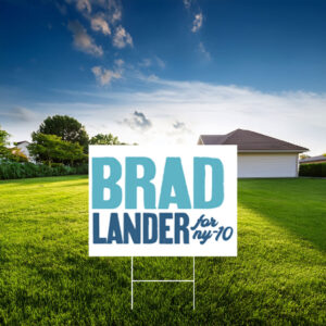 Lander for Congress yard sign